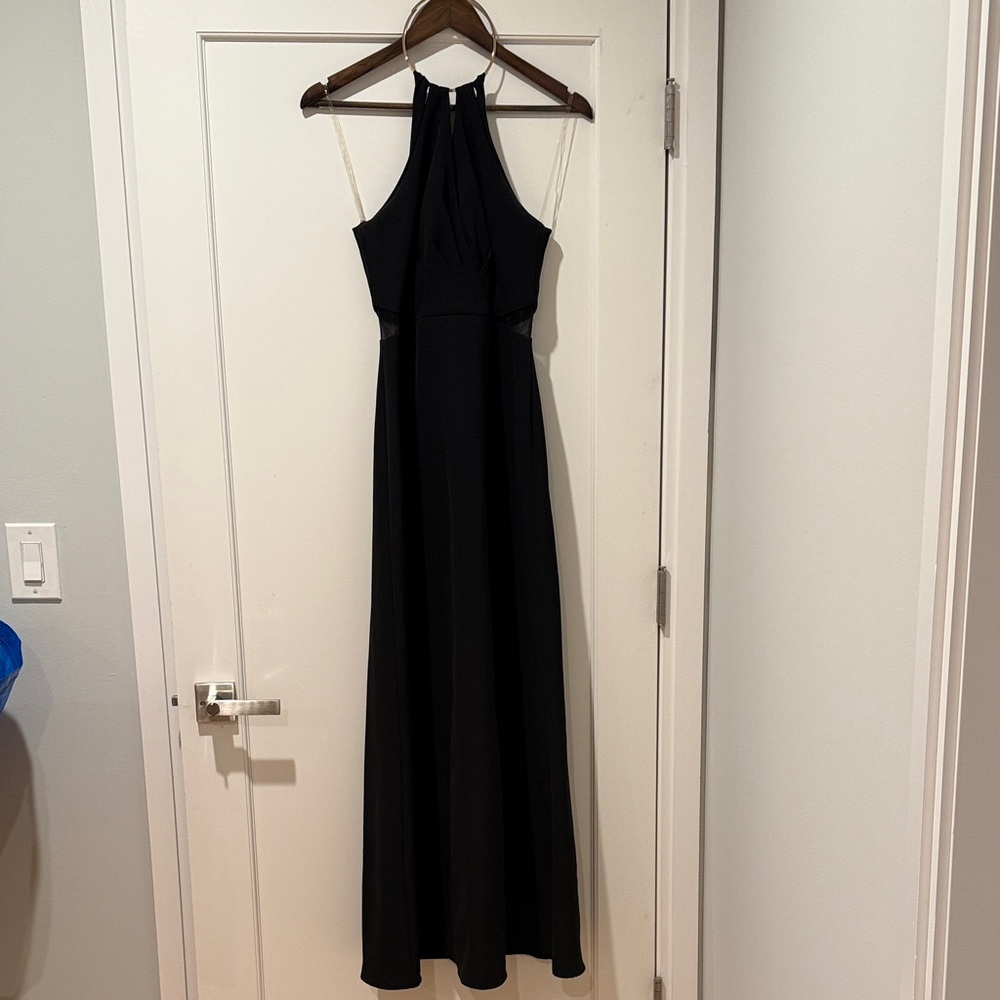 JS Collections black formal gown